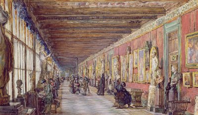 The Long Gallery, The Uffizi by English School